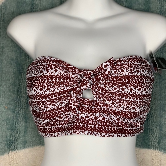 MED Strapless marron bikini Top Mossimo Swimwear - Picture 3 of 8